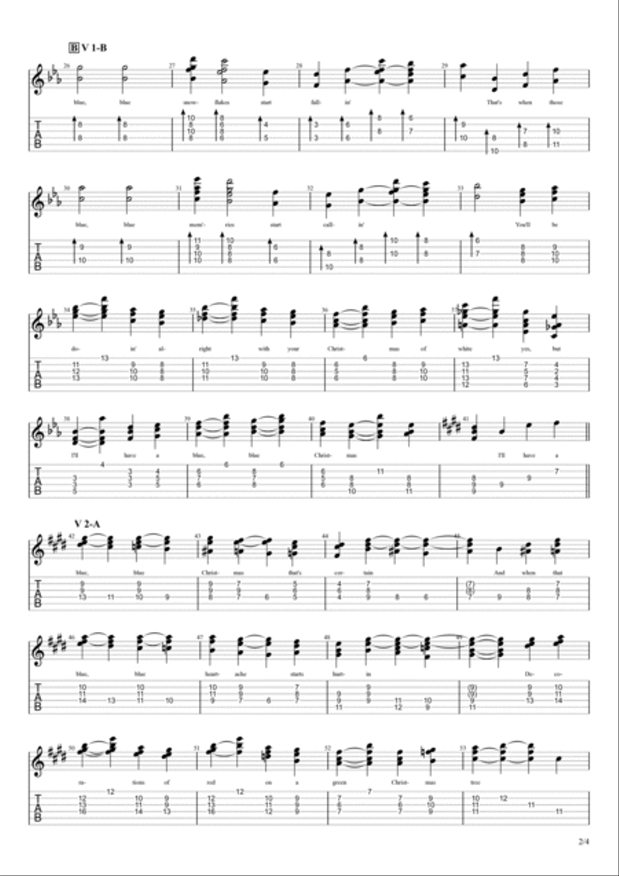 Blue Christmas Blue Christmas Electric Guitar scores gallery preview page 2