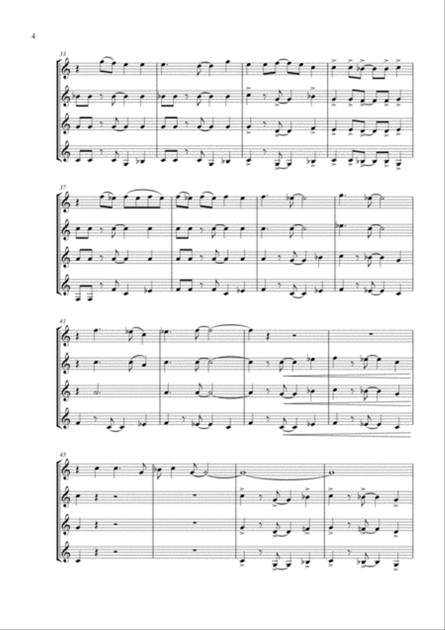 Walk Like An Egyptian Walk Like An Egyptian Woodwind Quartet scores gallery preview page 4