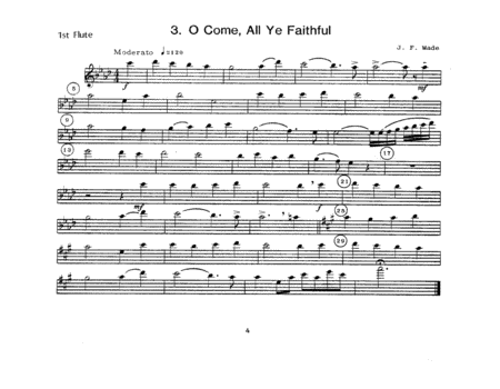 Christmas Carols For Flute Choir/Cond Score - Flute 1
