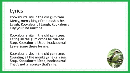 Kookaburra (kookaburra Sits In The Old Gum Tree) image number null