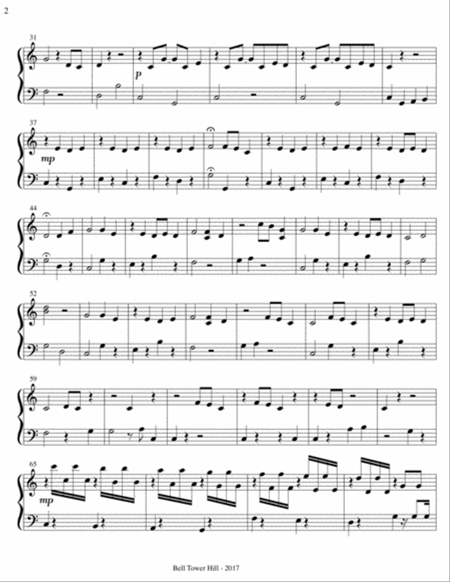 Bell Tower Hill Glockenspiel scores gallery preview page 2