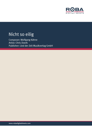 Book cover for Nicht so eilig