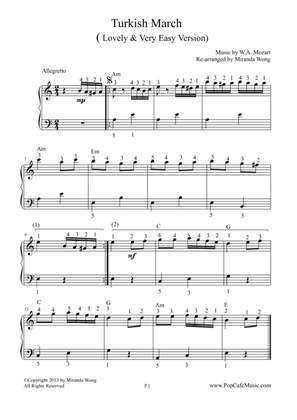 Turkish March (Mozart) - Very Easy Piano Version