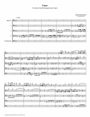 Fugue 18 from Well-Tempered Clavier, Book 1 (Bassoon Quintet)