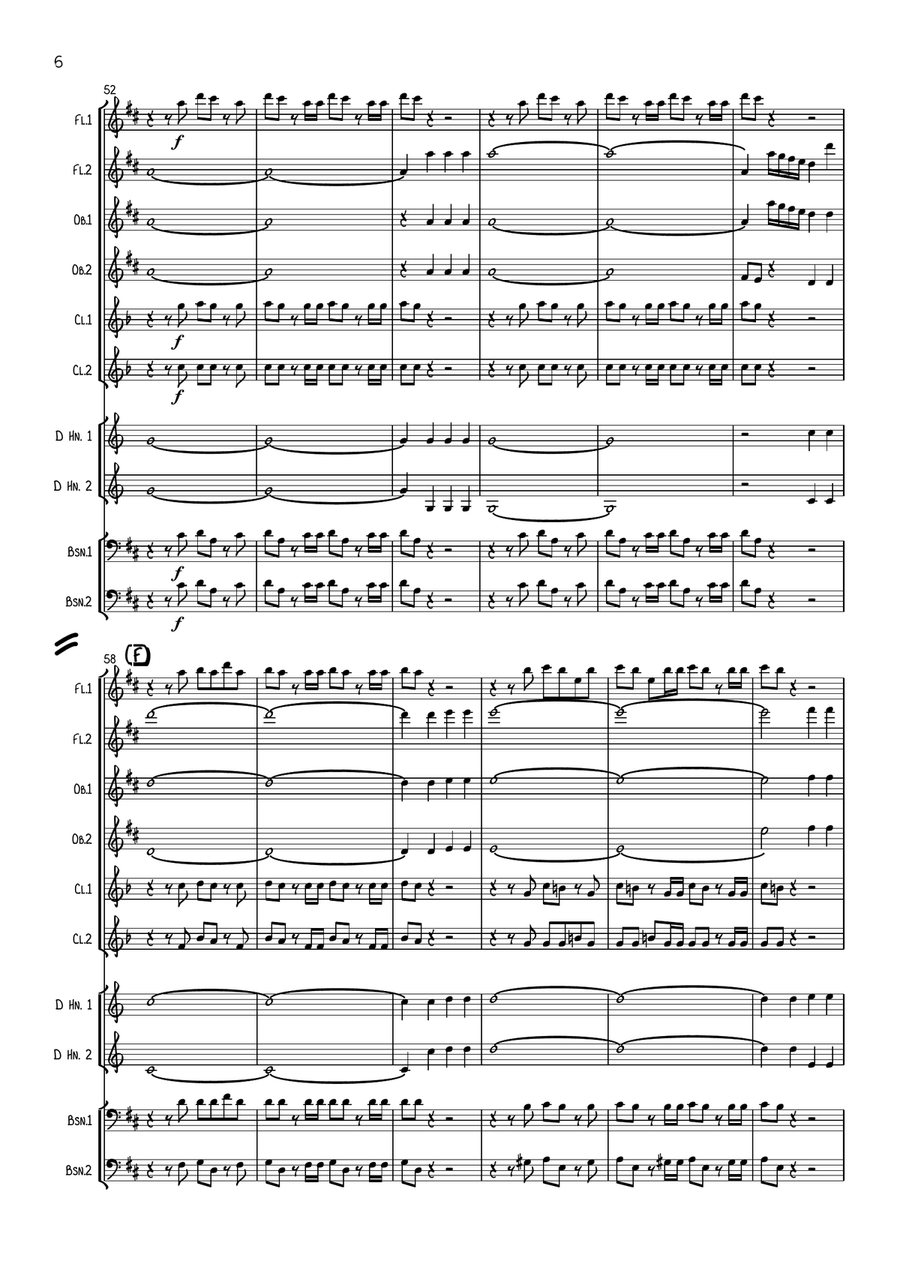 Handel: Messiah (Der Messias) Hallelujah Chorus (original key of D) - wind dectet Large Ensemble scores gallery preview page 6