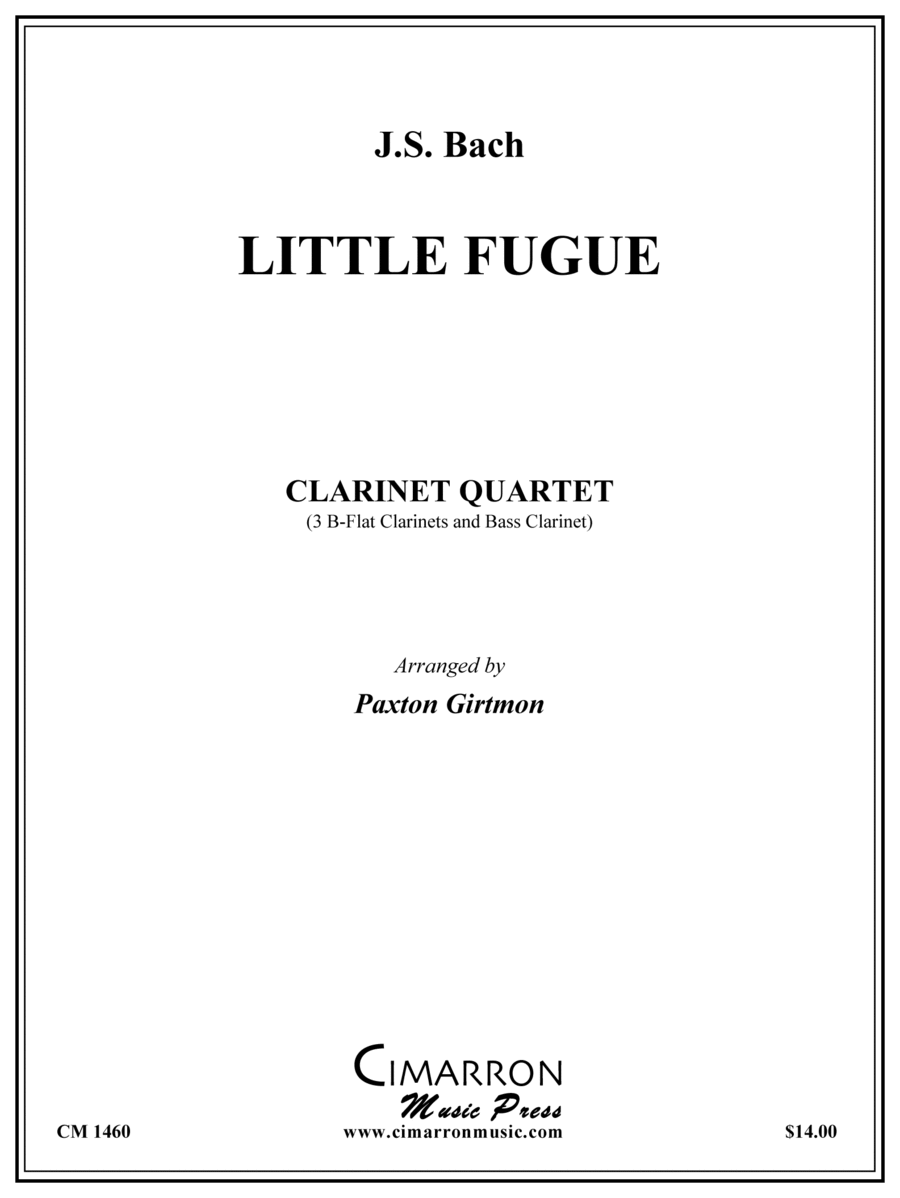Little Fugue Little Fugue Clarinet Quartet scores gallery preview page 1