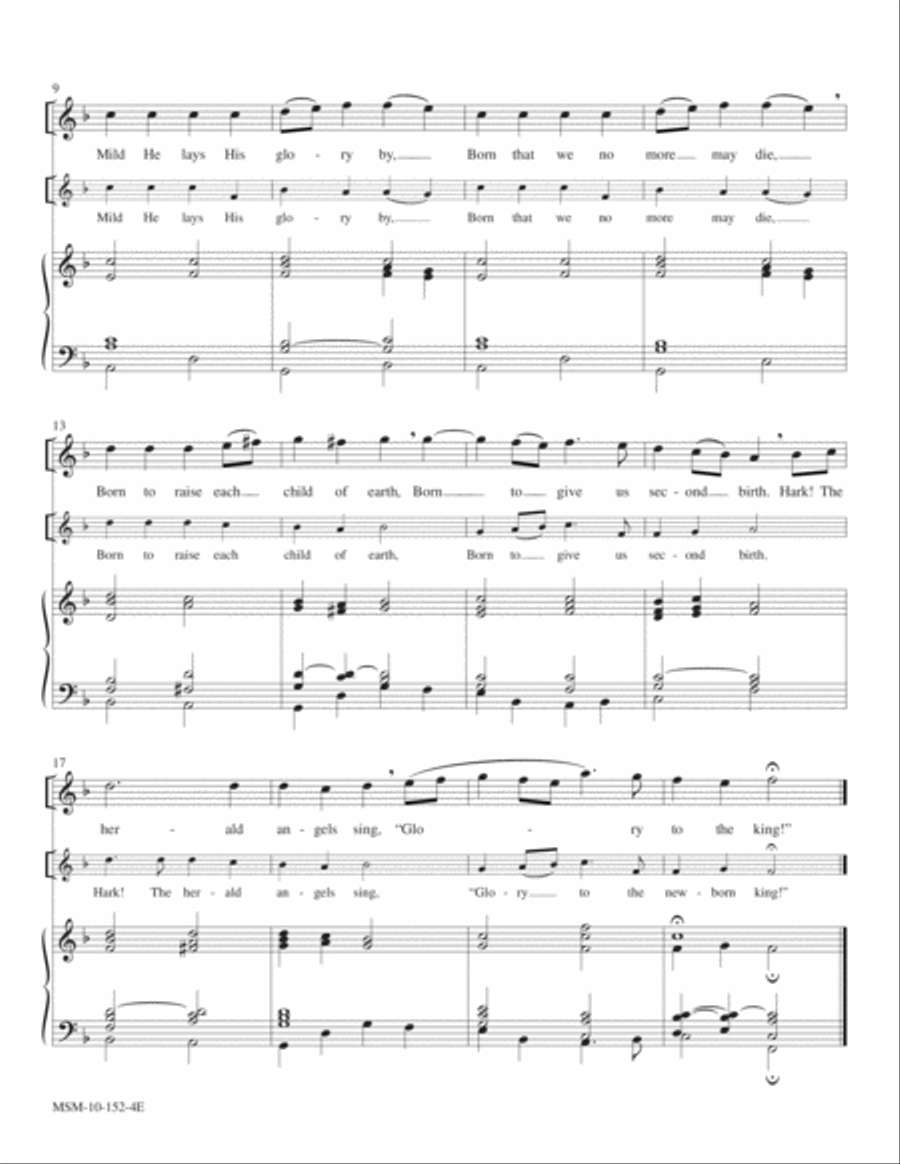 Hark! The Herald Angels Sing Choir scores gallery preview page 2