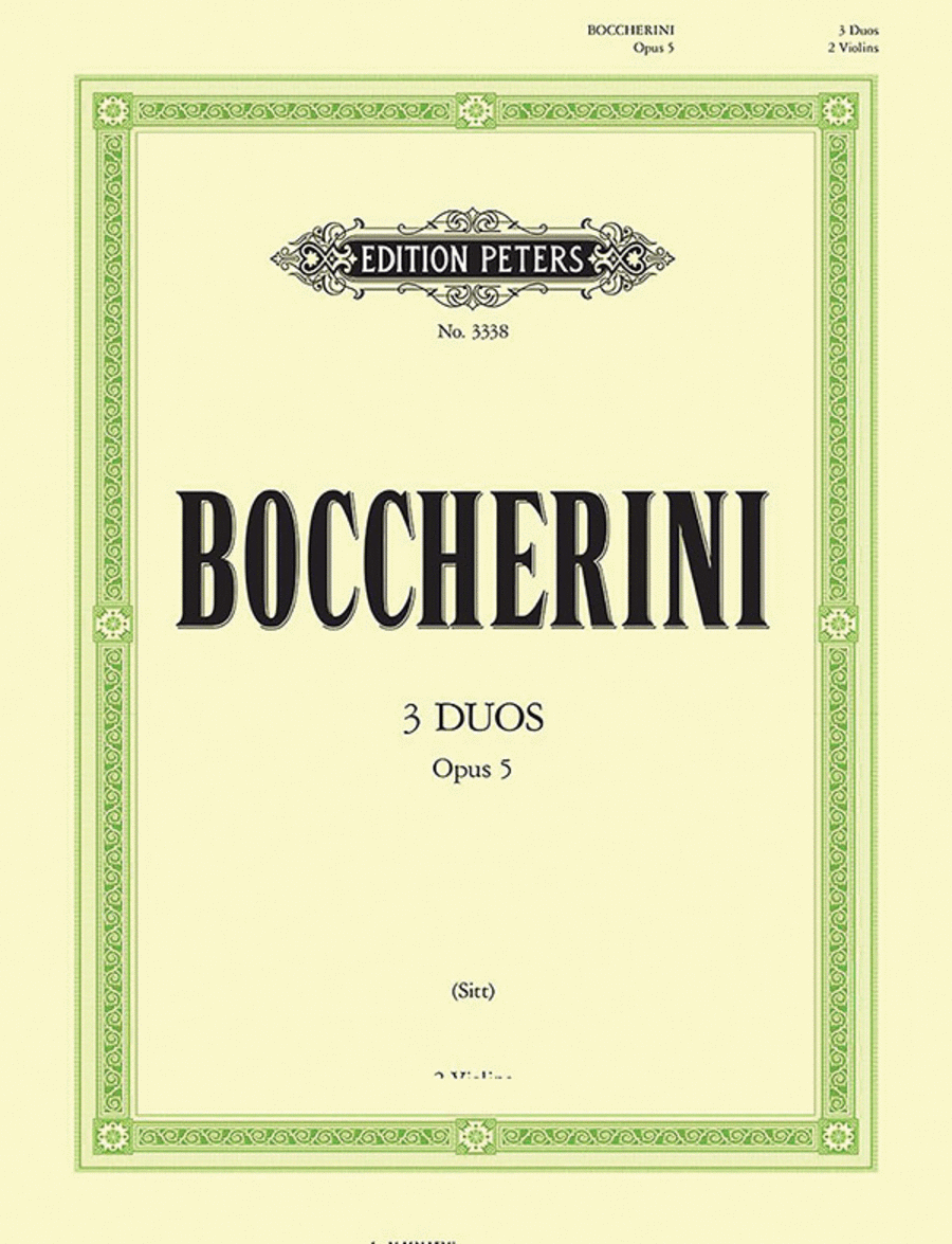 3 Duos Op. 5 for 2 Violins String Duet scores gallery preview page 1