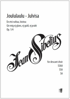 Book cover for En etsi valtaa, loistoa / Giv mig ej guld, ej glans, ej prakt - Descant choir (SSAA / SSA / SA)