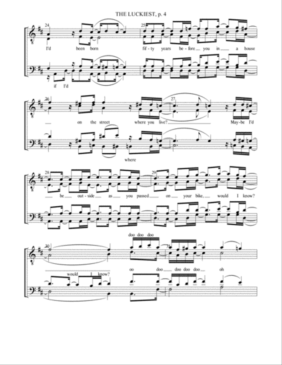 The Luckiest TTBB scores gallery preview page 4