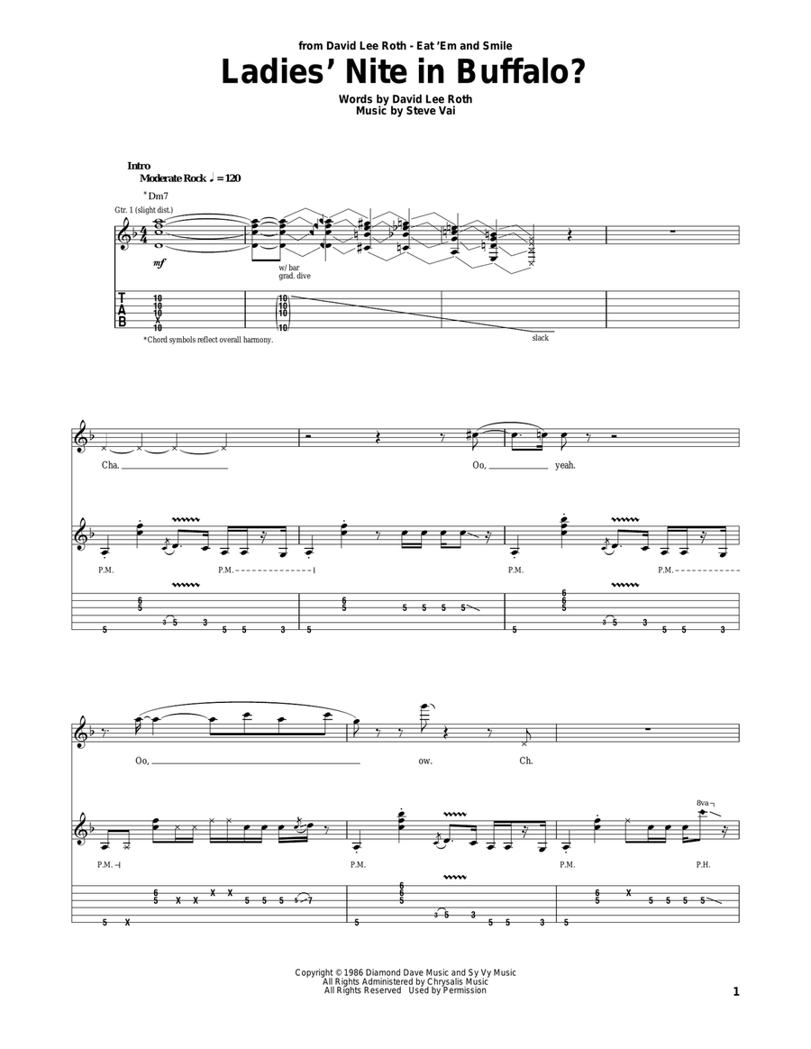 Ladies' Nite In Buffalo? Ladies' Nite In Buffalo? Acoustic Guitar scores gallery preview page 1