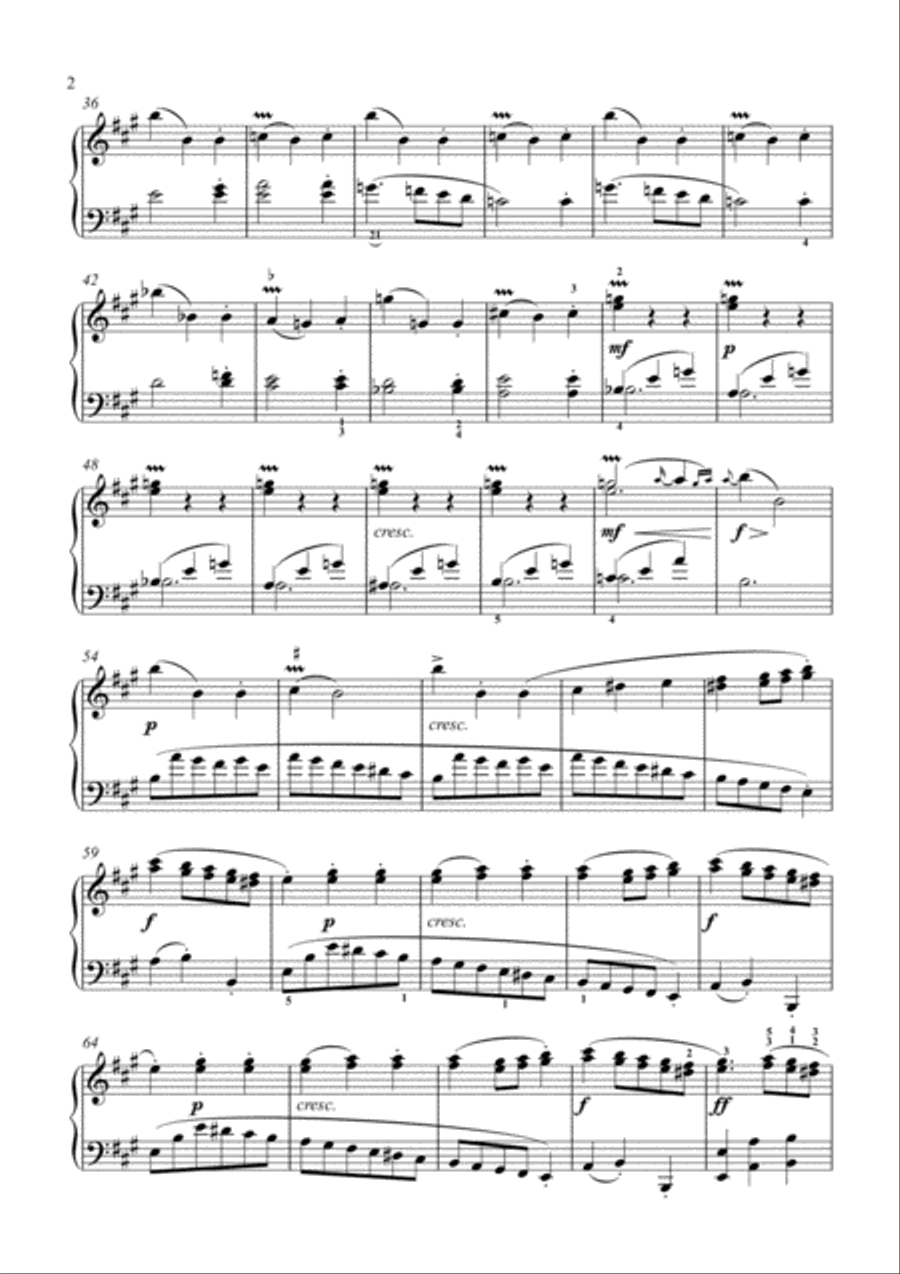 Scarlatti-Sonata in A-Major L.293 K.537(piano) Piano Solo scores gallery preview page 3