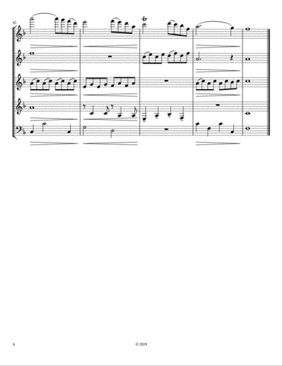 Chopin Cavatine Op. 10 No. 3 Woodwind Quintet scores gallery preview page 6