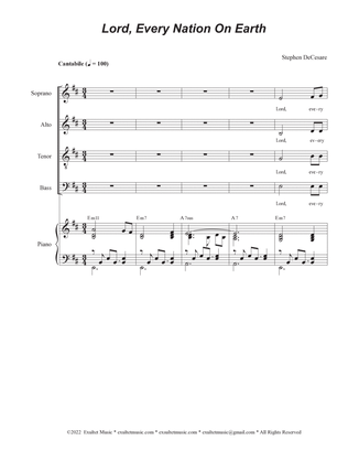 Lord, Every Nation On Earth (SATB)