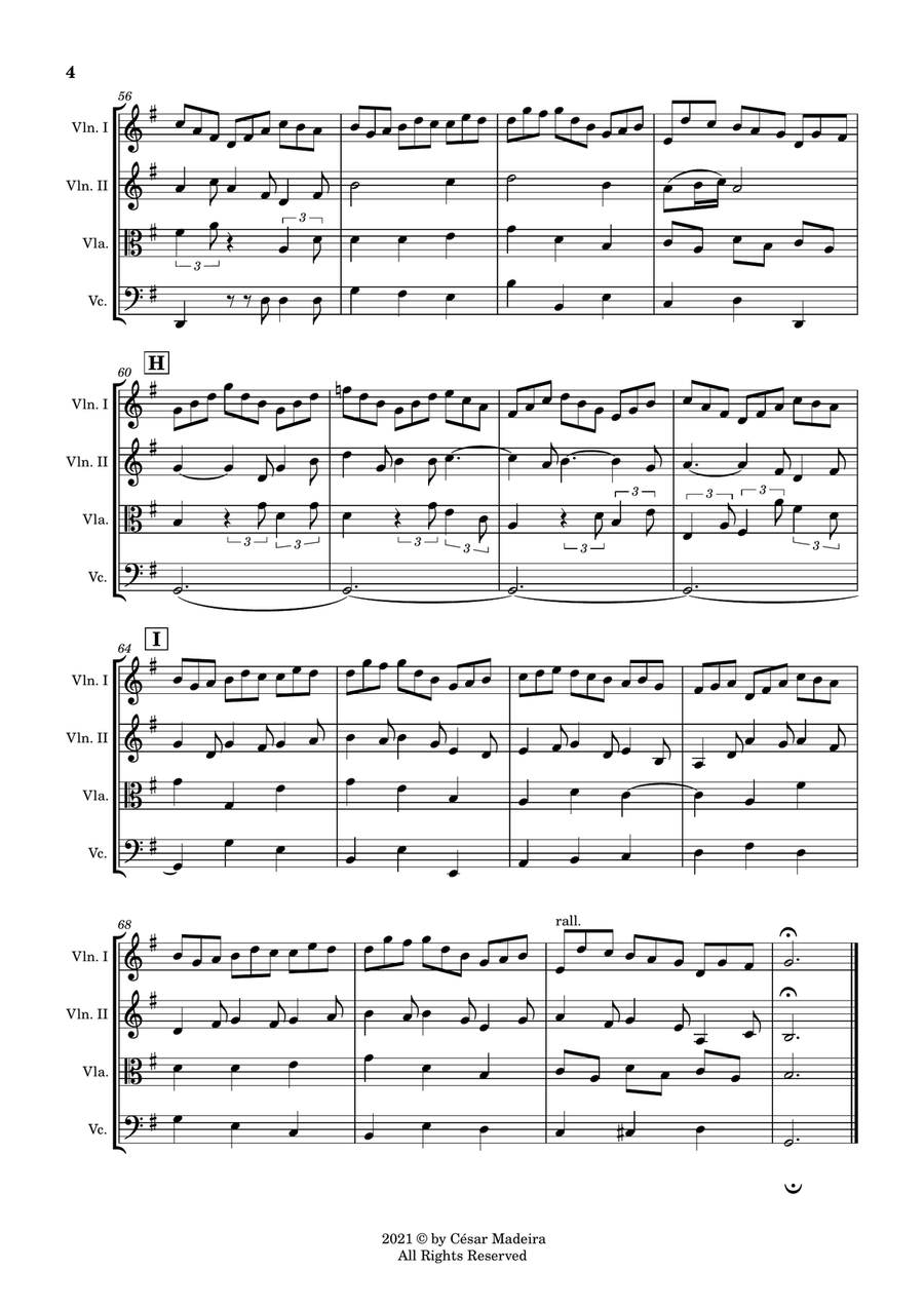 Jesu, Joy of Man's Desiring - String Quartet (Full Score and Parts) String Quartet scores gallery preview page 5