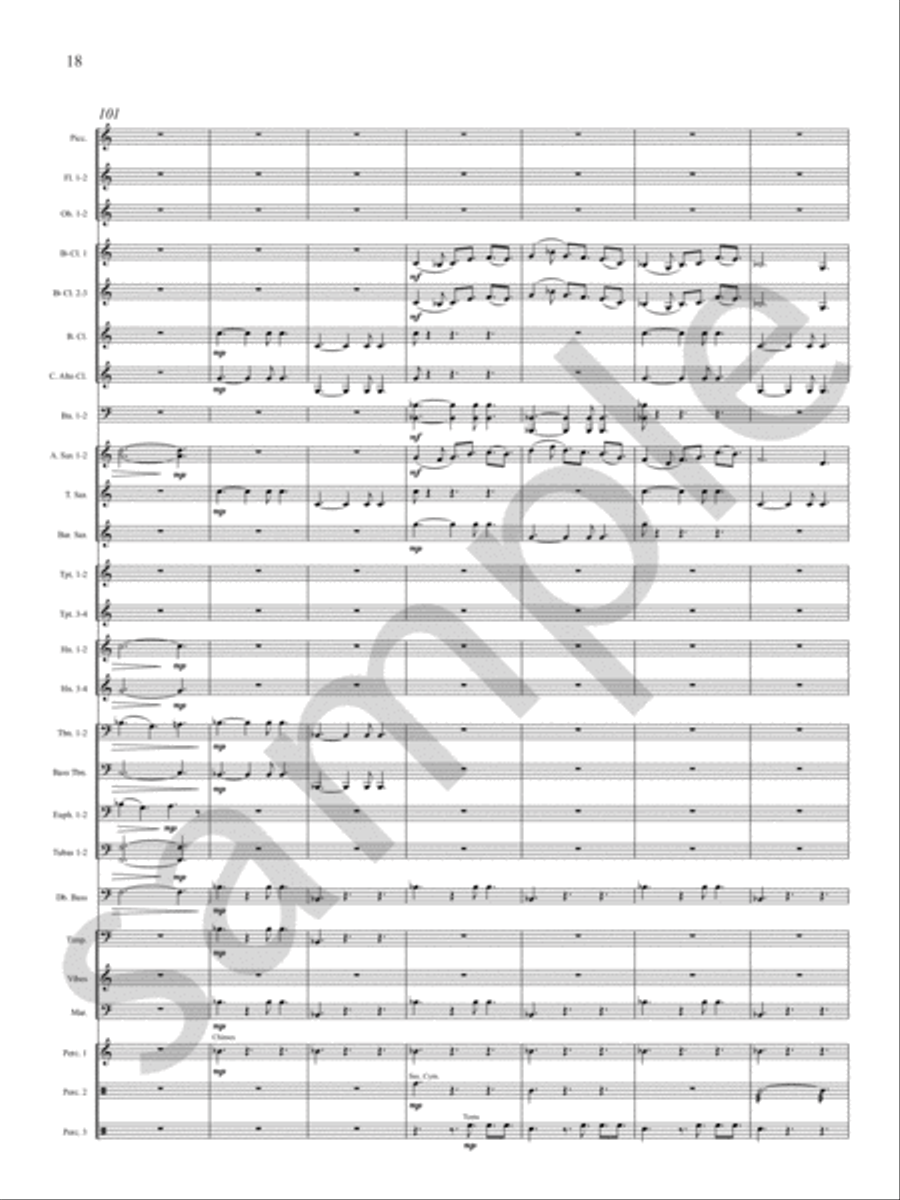 Visions (4. From Celestial Dancers) Concert Band scores gallery preview page 19