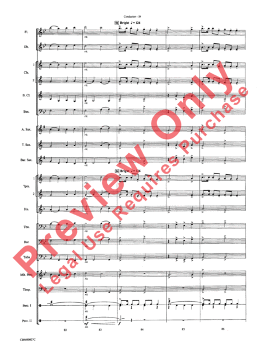 How the Grinch Stole Christmas Concert Band scores gallery preview page 22