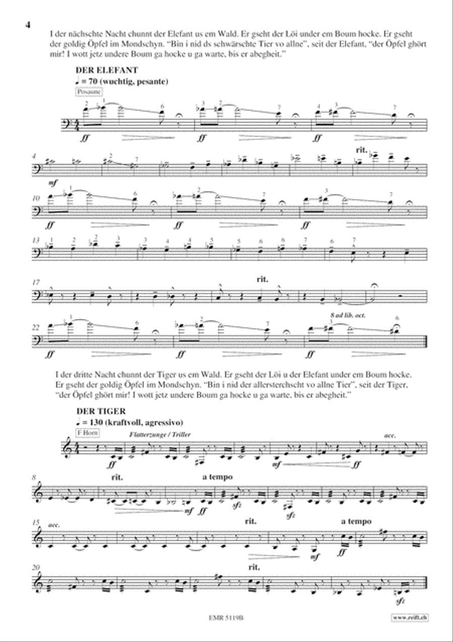 Der goldig Opfel Trombone scores gallery preview page 5