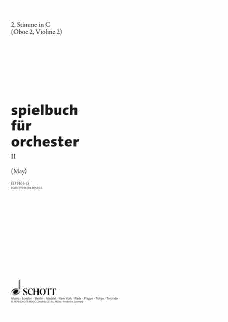 Spielbuch Fur Orchester 2 C Ins. 2