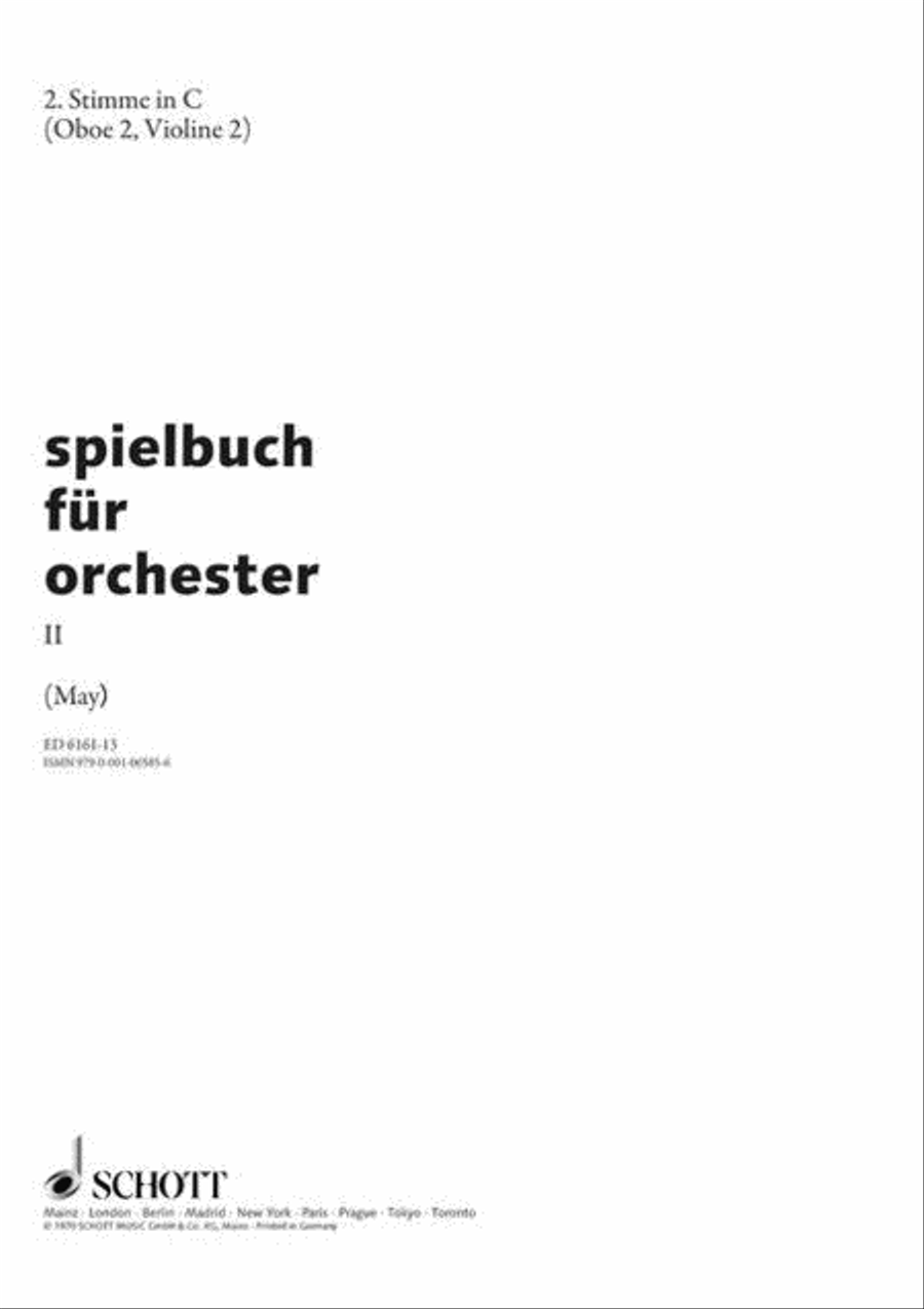 Spielbuch Fur Orchester 2 C Ins. 2 Orchestra scores gallery preview page 1
