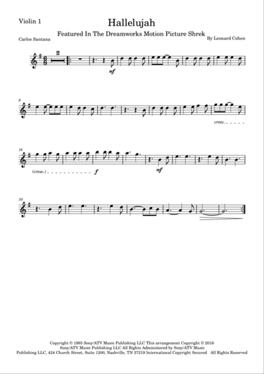 Hallelujah Hallelujah String Trio scores gallery preview page 3