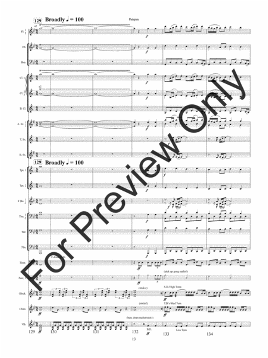 Patapan (Score) Concert Band scores gallery preview page 16