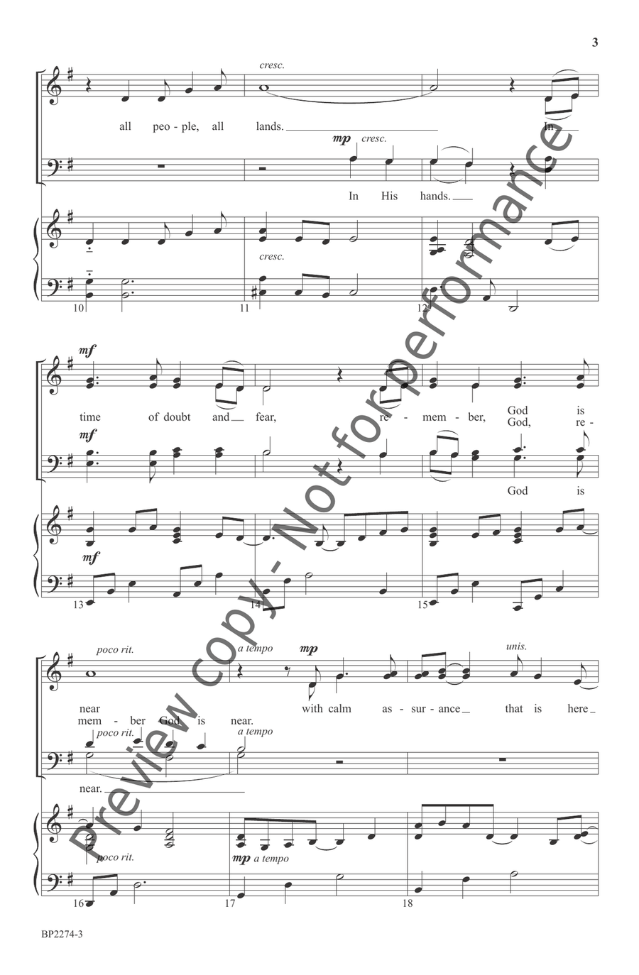 In His Hands In His Hands 4-Part scores gallery preview page 4