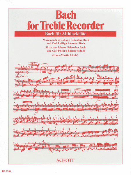 Bach for Treble Recorder by Carl Philipp Emanuel Bach Alto Recorder - Sheet Music