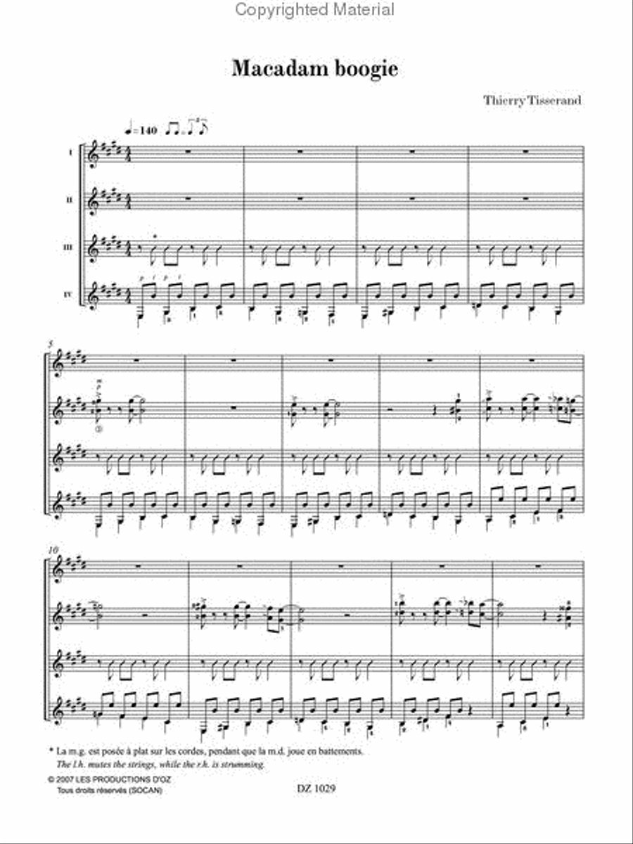 Macadam boogie Guitar Ensemble scores gallery preview page 2
