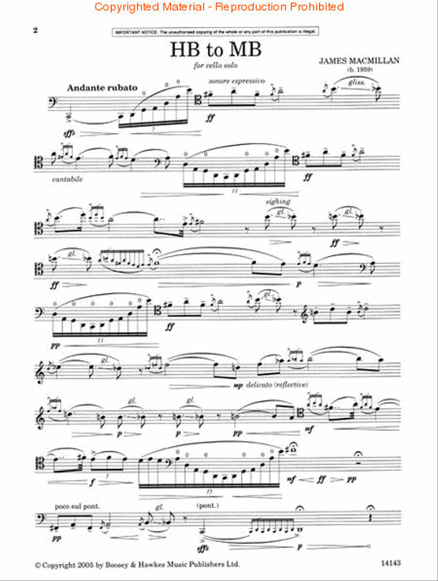 HB to MB HB to MB Cello Solo scores gallery preview page 2