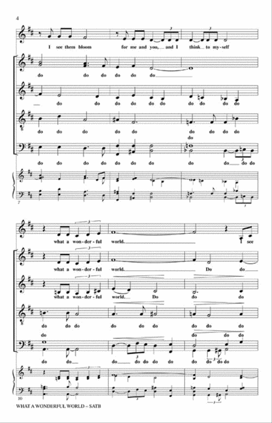 What a Wonderful World Divisi scores gallery preview page 3