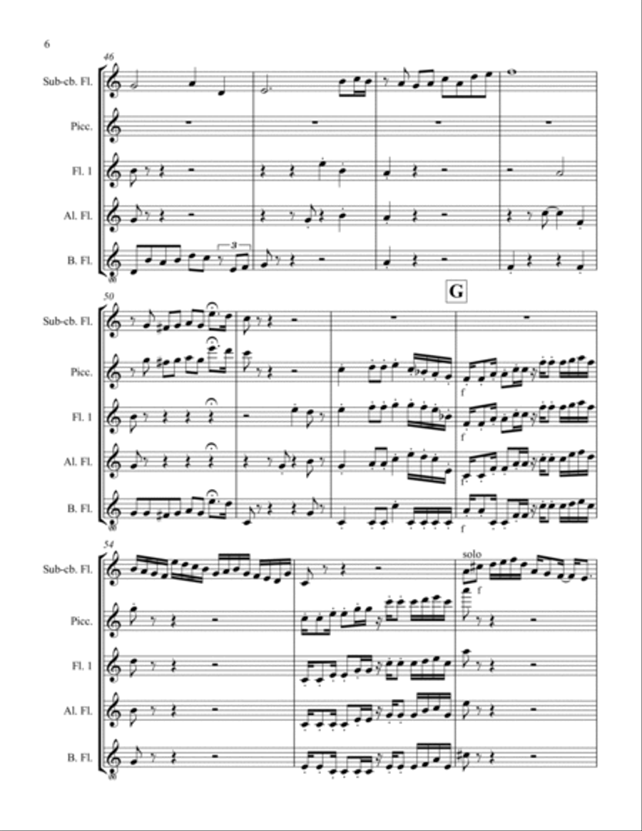 Concerto for Low Flute Flute Solo scores gallery preview page 6