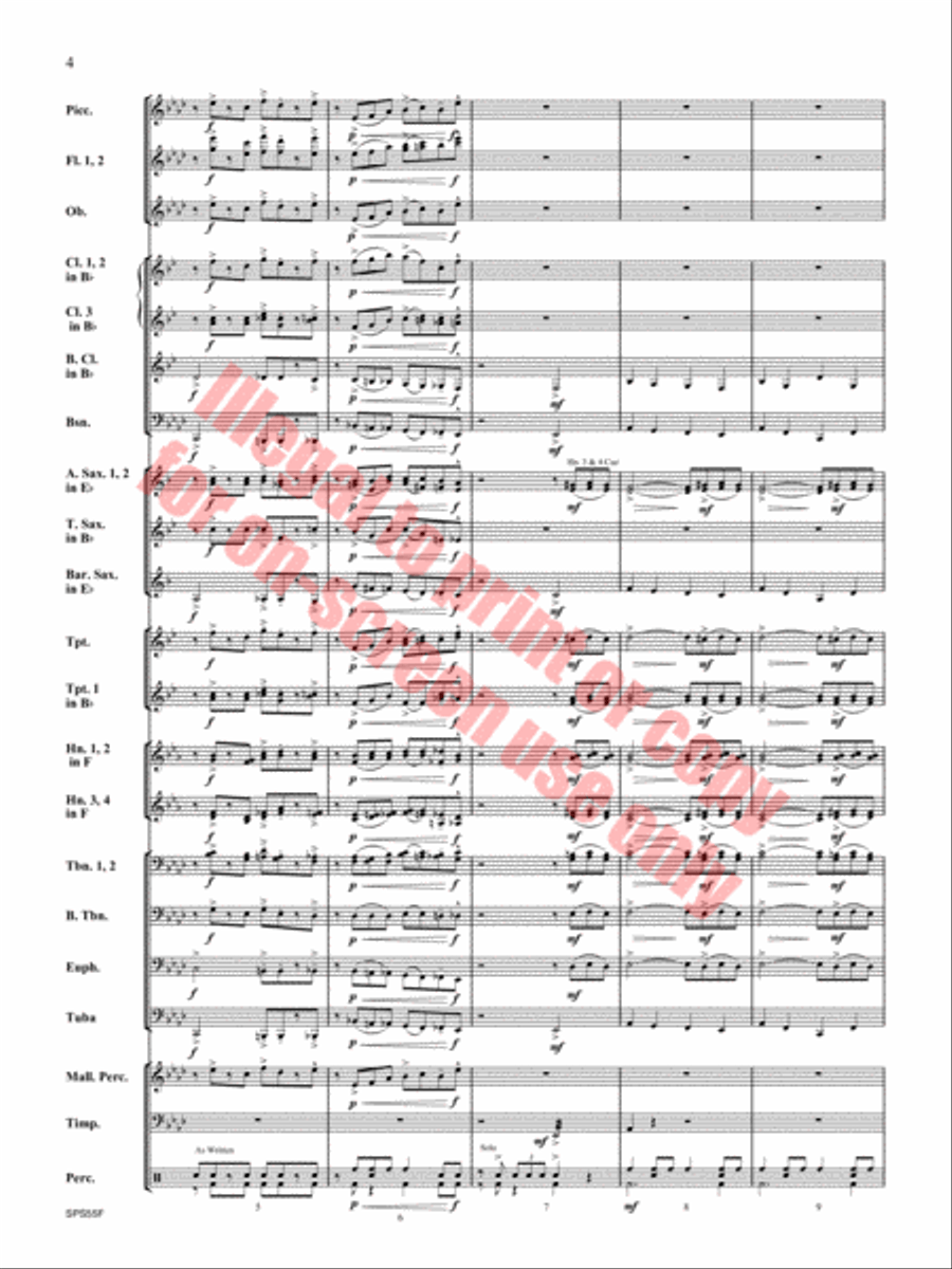 Alexander's Ragtime Band Alexander's Ragtime Band Concert Band scores gallery preview page 5