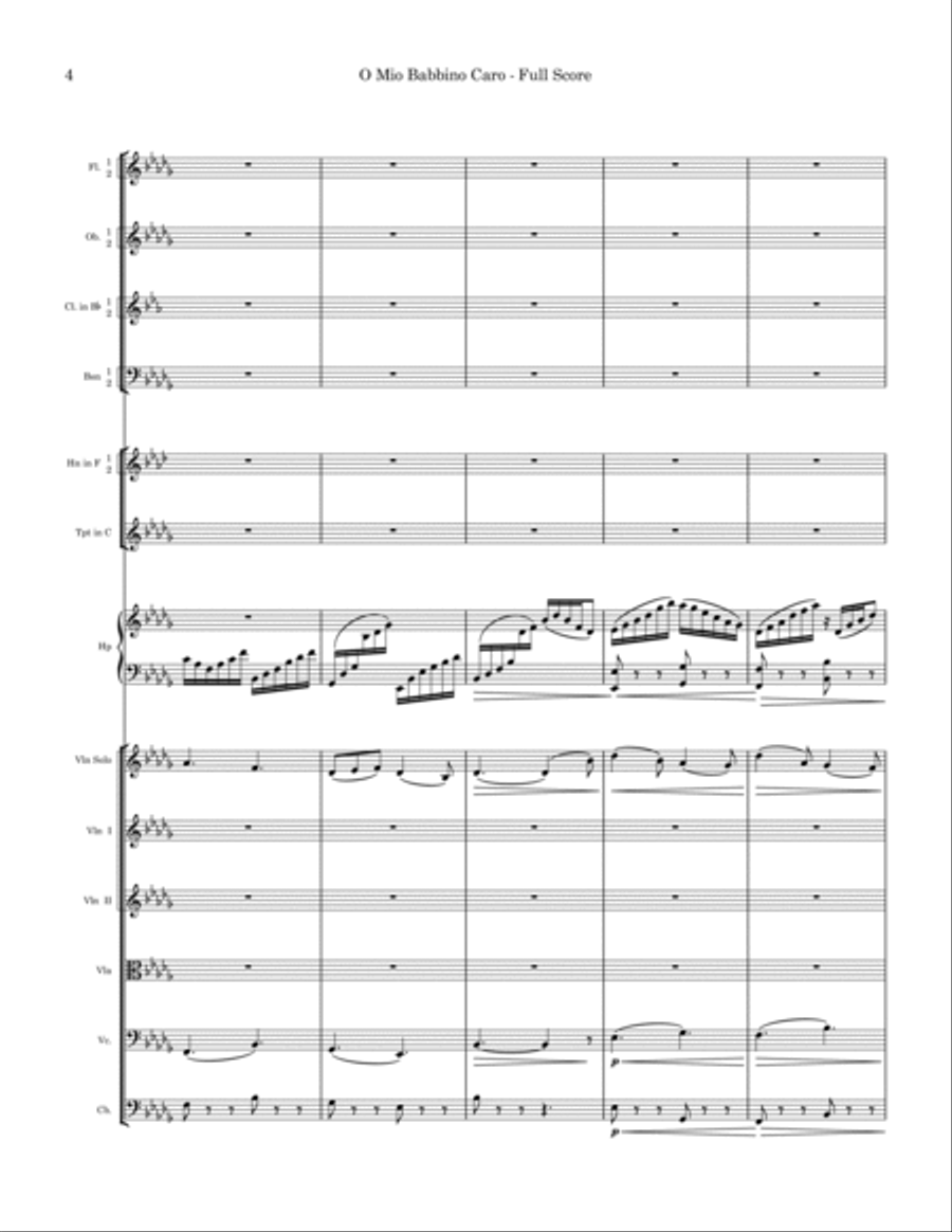O Mio Babbino Caro O Mio Babbino Caro Full Orchestra scores gallery preview page 4