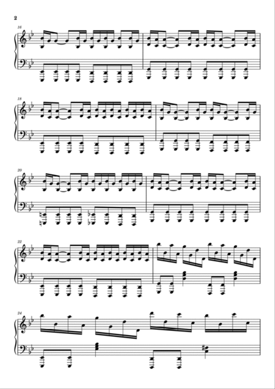 Requiem For A Dream Piano Solo scores gallery preview page 2