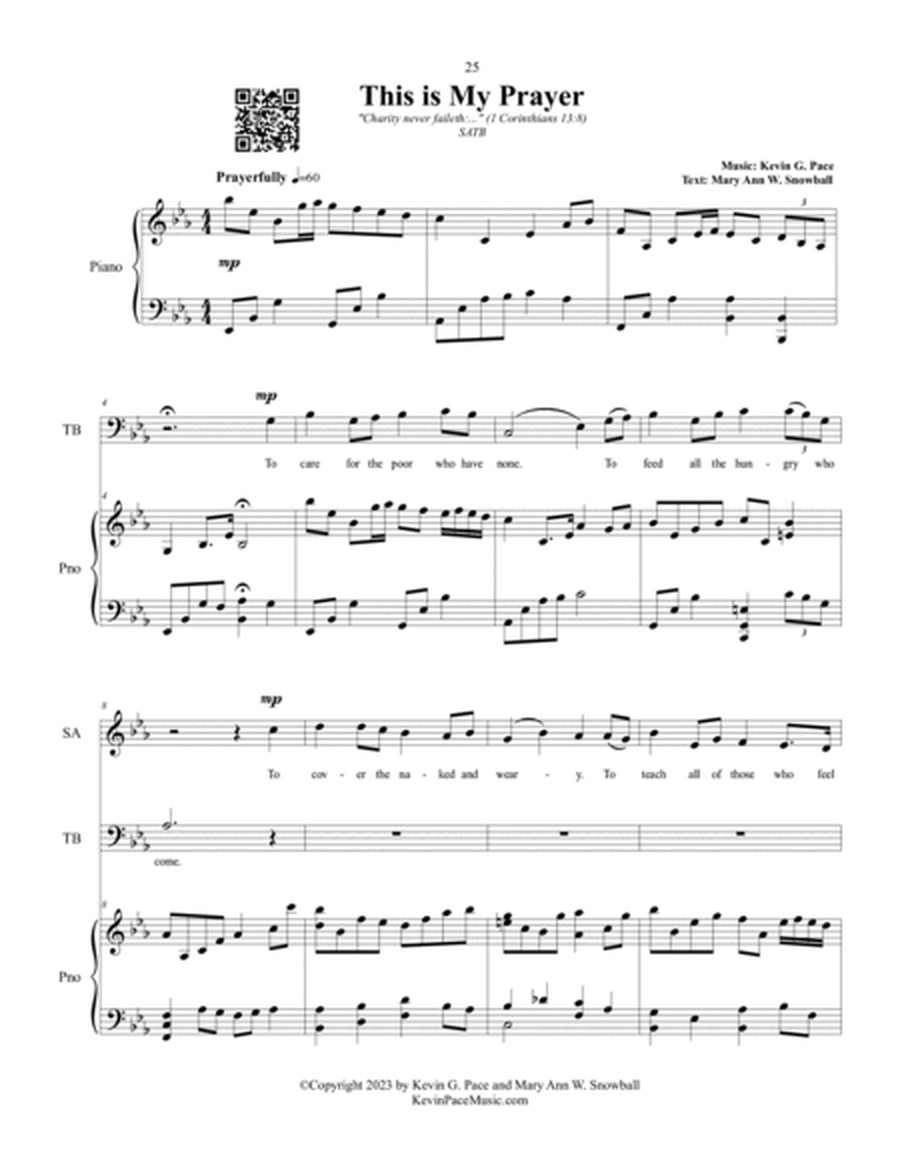 This is My Prayer, sacred music for SATB choir image number null
