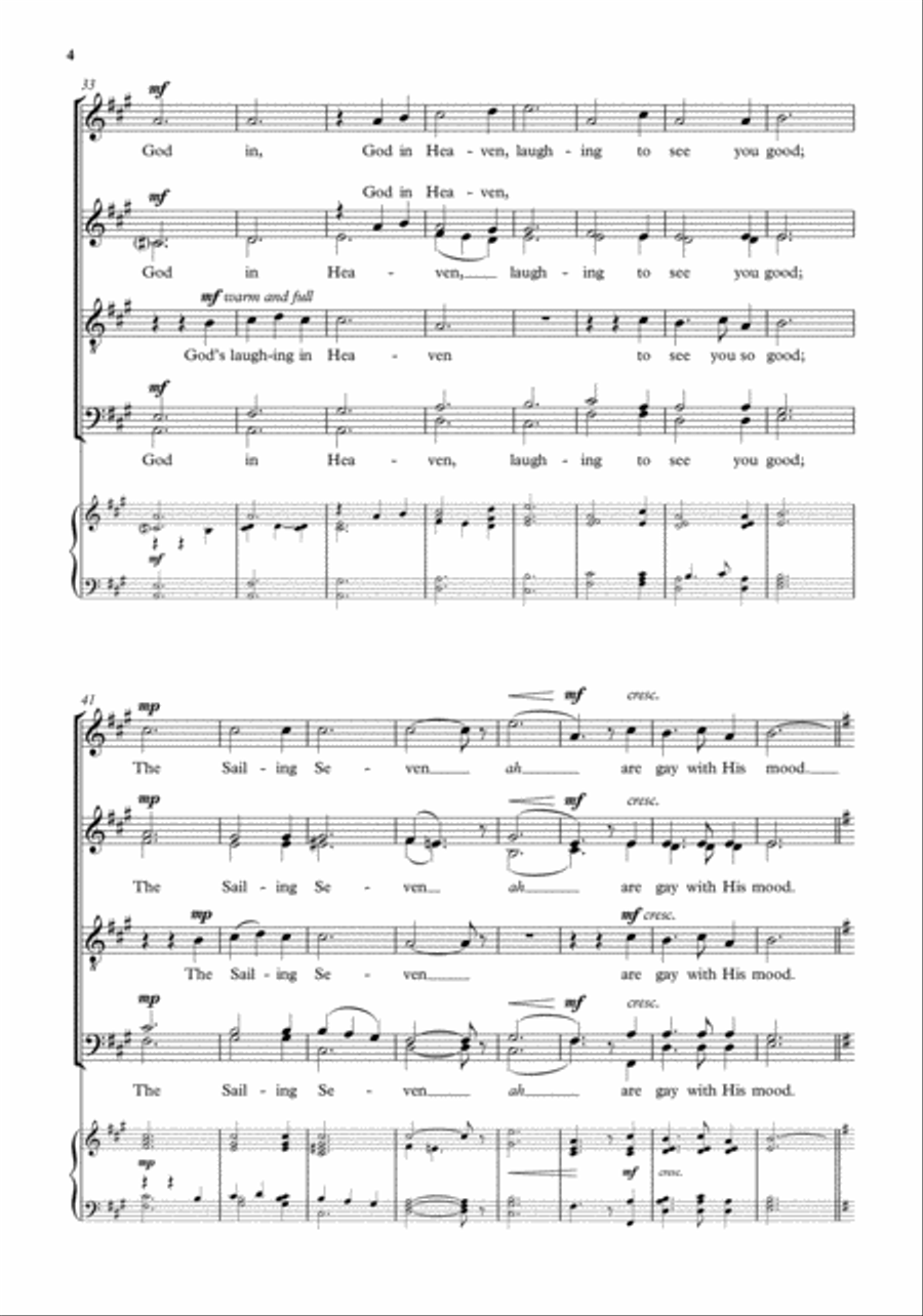 A Cradle Song 4-Part scores gallery preview page 4