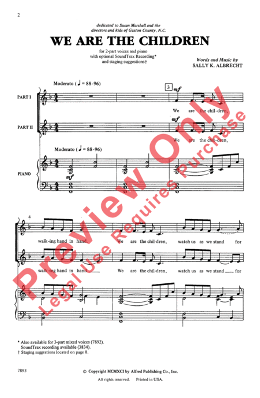 We Are the Children 2-Part scores gallery preview page 2