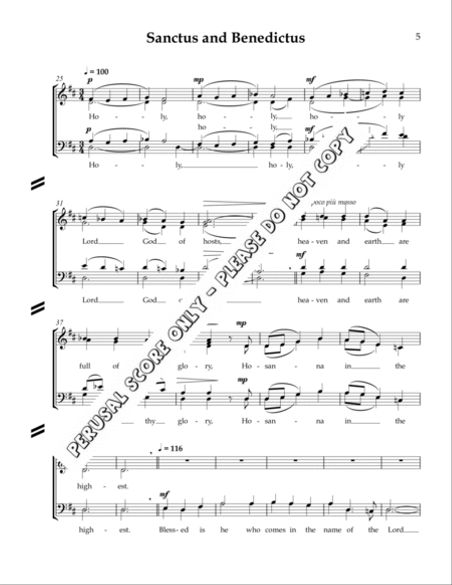 Missa Brevis 4-Part scores gallery preview page 5