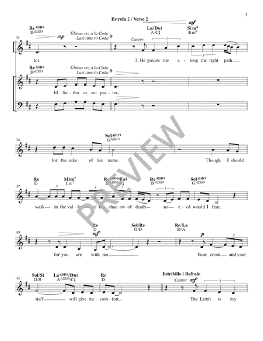 El Señor Es Mi Pastor / The Lord Is My Shepherd - Guitar edition Guitar scores gallery preview page 4