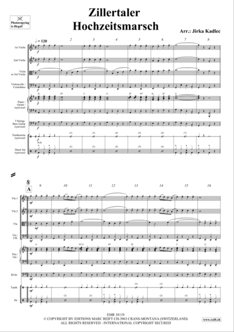 Zillertaler Hochzeitsmarsch Cello scores gallery preview page 2