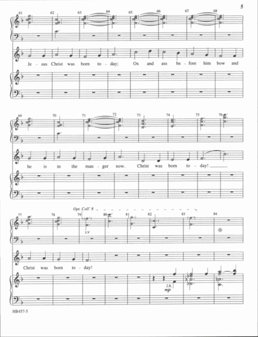 Good Christian Friends, Rejoice - full score Handbell Choir scores gallery preview page 5