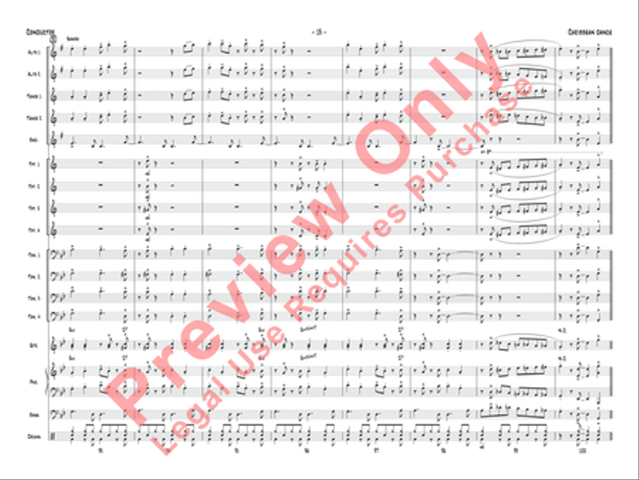 Caribbean Dance (Score only) Jazz Ensemble scores gallery preview page 16