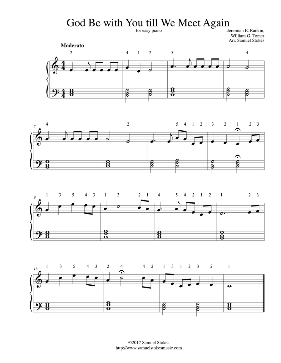 God Be with You till We Meet Again - for easy piano Easy Piano scores gallery preview page 1