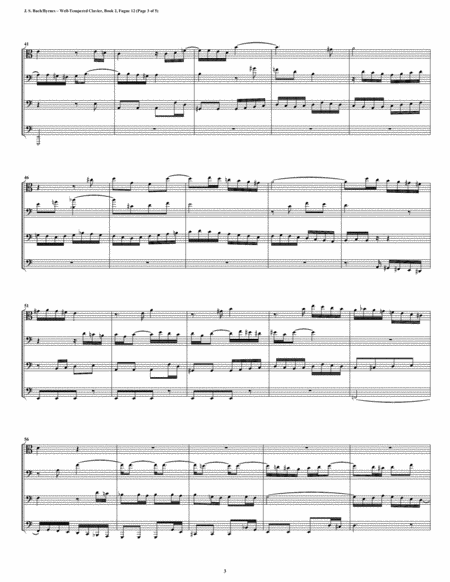 Fugue 12 from Well-Tempered Clavier, Book 2 (Trombone Quartet) image number null