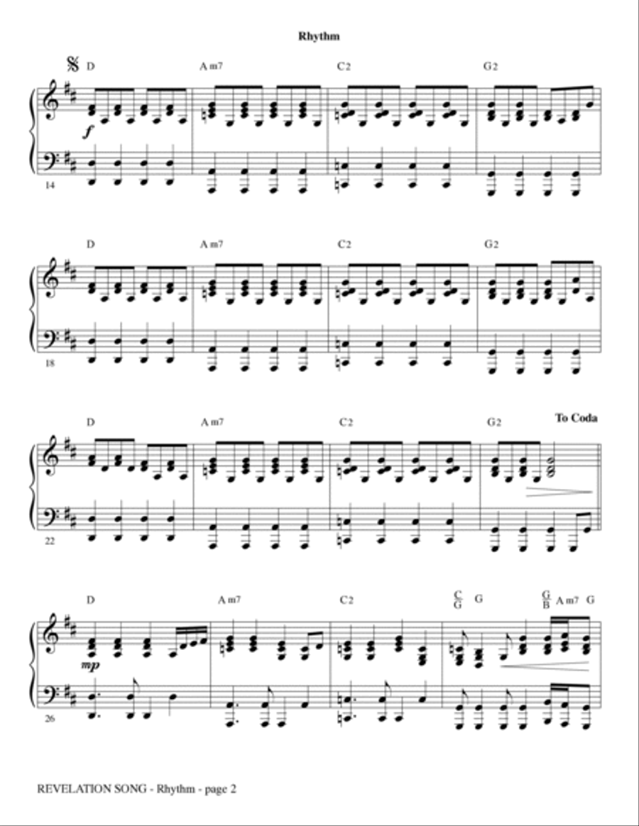 Revelation Song - Rhythm Praise scores gallery preview page 2