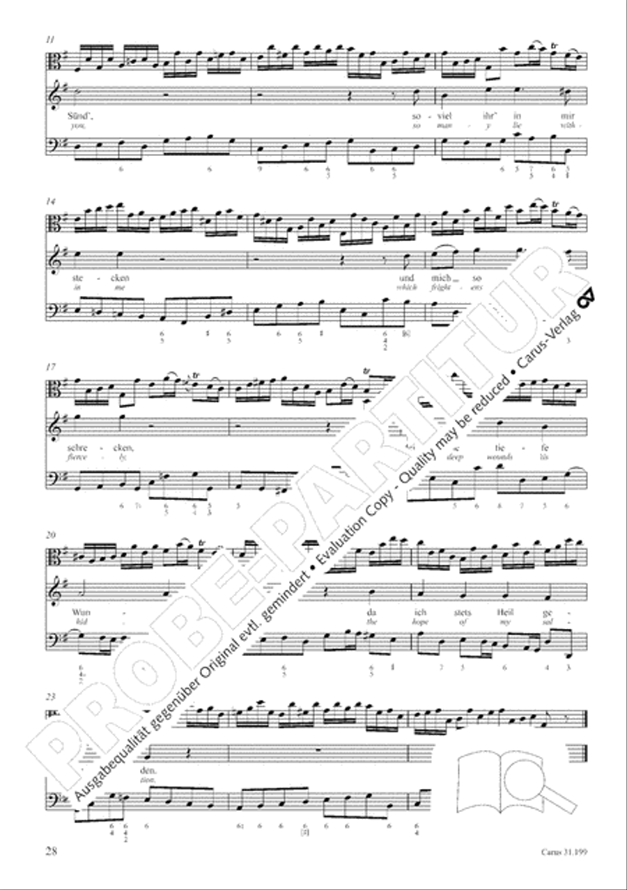My heart is bathed in blood (Mein Herze schwimmt im Blut) Orchestra scores gallery preview page 29