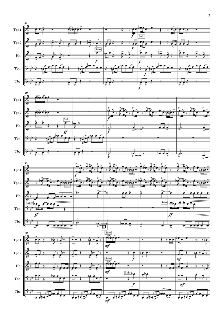 Ghostbusters Brass Quintet scores gallery preview page 3
