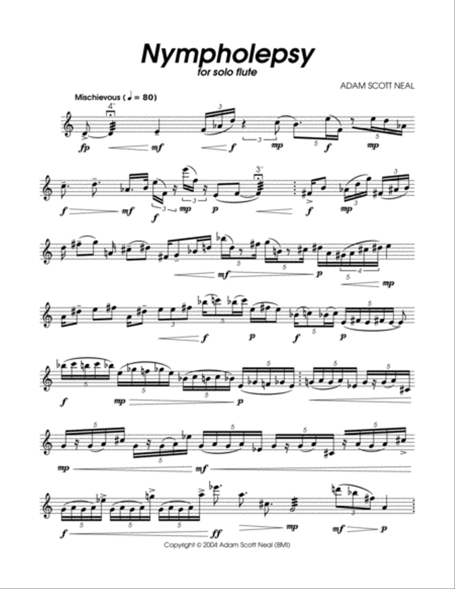 Nympholepsy Nympholepsy Flute Solo scores gallery preview page 5