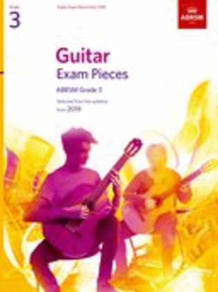 Book cover for Guitar Exam Pieces from 2019, ABRSM Grade 3